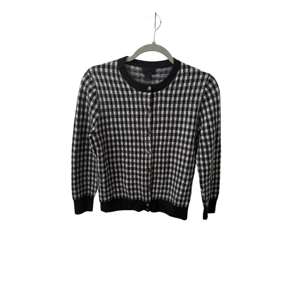 JCrew Collection Gingham Italian Cashmere Sweater - Small - Picture 2 of 4